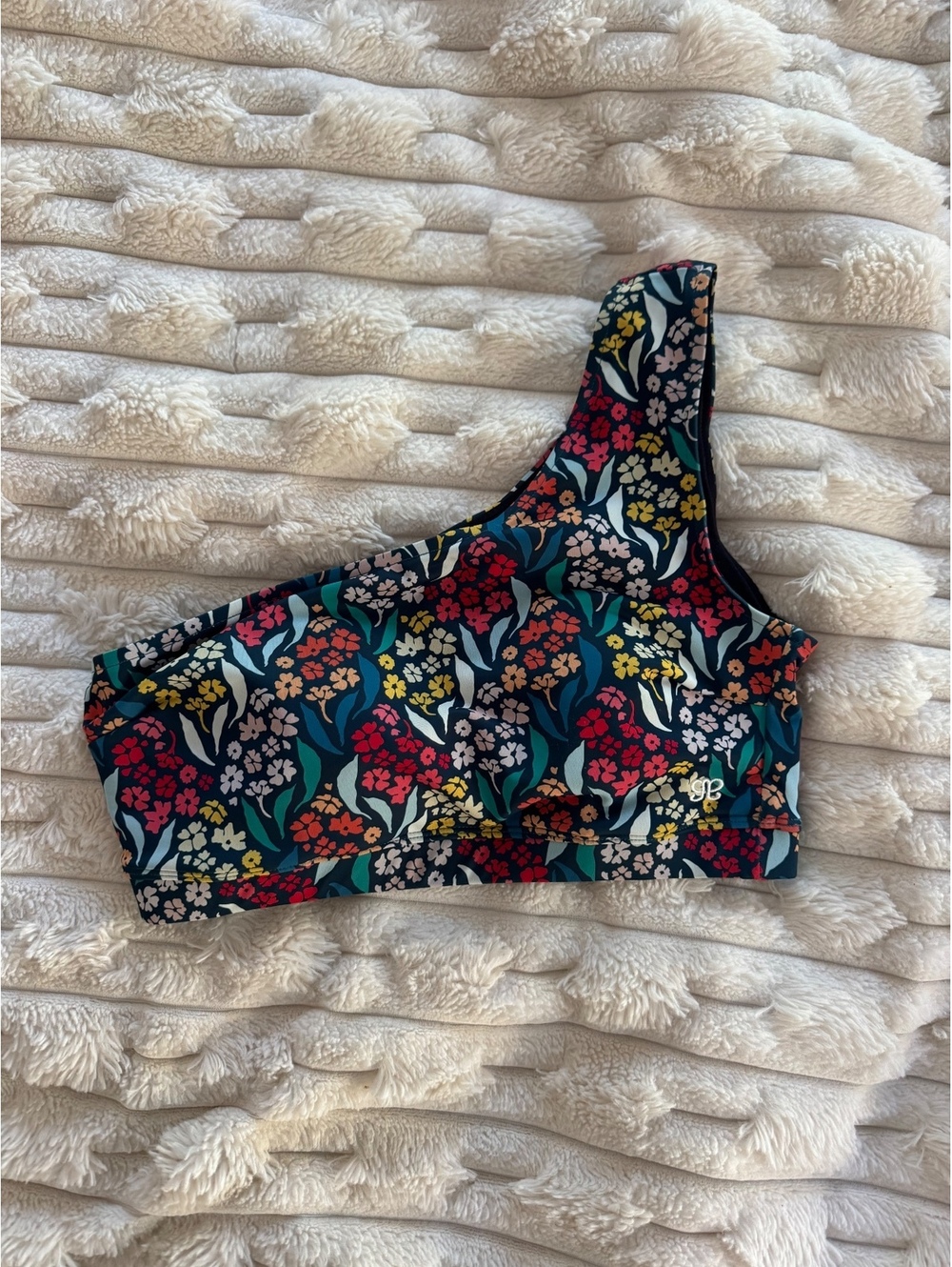 Albion Fit Costal Floral One Shoulder Bikini Top